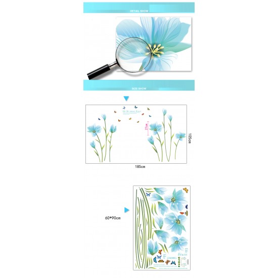Sticker decorativ, summer flower 185 cm, 73STK