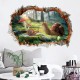 Sticker decorativ, Gaura in perete, privire spre padure 85 cm, 153STK-1