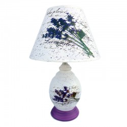 Veioza cu imprimeu buchete de lavanda, soclu E17, 40W, 569E