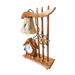 Veioza in forma de casuta cu ceas, soclu E14, 40W, 29 cm, VX8