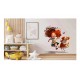 Sticker decorativ, Fetita si Catelul, Portocaliu, 65 cm, 1294STK-1