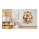 Sticker decorativ, Bufnita, Portocaliu, 72 cm, 1295STK-3
