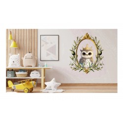 Sticker decorativ, Bufnita, Verde, 72 cm, 1295STK-4