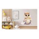Sticker decorativ, Bufnita, Portocaliu, 67 cm, 1295STK-6