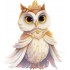 Sticker decorativ, Bufnita, Portocaliu, 67 cm, 1295STK-6