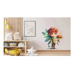 Sticker decorativ, Baiat, Multicolor, 63 cm, 1297STK-3
