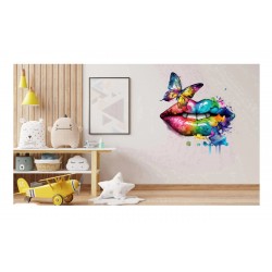 Sticker decorativ, Buze, Rosu, 75 cm, 1299STK Sticker decorativ, Buze, Rosu, 75 cm, 1299STK