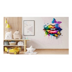 Sticker decorativ, Buze, Mov, 70 cm, 1299STK-1 Sticker decorativ, Buze, Mov, 70 cm, 1299STK-1