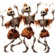 Sticker decorativ, Halloween, Waterproof, Portocaliu, 61 cm, 1306STK-11