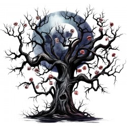 Sticker decorativ, Halloween, Waterproof, Negru, 60 cm, 1306STK-16
