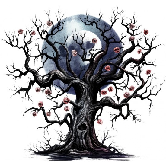 Sticker decorativ, Halloween, Waterproof, Negru, 60 cm, 1306STK-16