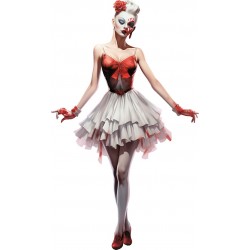 Sticker decorativ, Zombie, Waterproof, Rosu, 90 cm, 1306STK-8