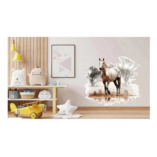 Sticker decorativ, Cal, Maro, 69 cm, 1307STK-1 Sticker decorativ, Cal, Maro, 69 cm, 1307STK-1