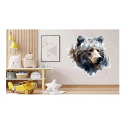 Sticker decorativ, Urs, Negru, 63 cm, 1307STK-10