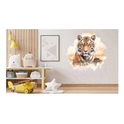 Sticker decorativ, Tigru, Portocaliu, 63 cm, 1307STK-7 Sticker decorativ, Tigru, Portocaliu, 63 cm, 1307STK-7
