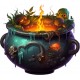 Sticker decorativ, Halloween, Portocaliu, 67 cm, 1308STK-12