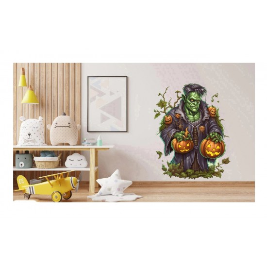 Sticker decorativ, Halloween, Verde, 80 cm, 1308STK-7
