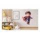 Sticker decorativ Baiat Supererou, Albastru, 81 cm, 1309STK-11