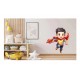Sticker decorativ Baiat Supererou, Rosu, 67 cm, 1309STK-2