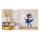 Sticker decorativ Baiat Supererou, Albastru, 60 cm, 1309STK-4