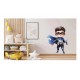 Sticker decorativ Baiat Supererou, Albastru, 81 cm, 1309STK-7