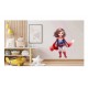 Sticker decorativ Fata Supererou, Rosu, 78 cm, 1310STK-6
