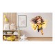 Sticker decorativ Fata Supererou, Galben, 60 cm, 1310STK-7