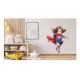Sticker decorativ Fata Supererou, Rosu-Albastru, 70 cm, 1310STK-9
