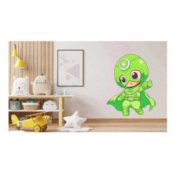Sticker decorativ Baiat Supererou, Verde, 71 m, 1311STK-5
