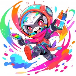 Sticker decorativ Baiat Supererou, Multicolor, 61 cm, 1311STK-8