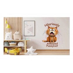 Sticker decorativ Pisica, Portocaliu, 78 cm, 1313STK-3