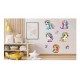 Sticker decorativ Waterproof cu Unicorni,  90x60 cm, 1314STK-1
