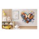 Sticker decorativ Fluture, Multicolor, 61 cm, 1316STK-6