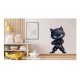 Sticker decorativ, Pisica Supererou, Negru, 90 cm, 1318STK-1 Sticker decorativ, Pisica Supererou, Negru, 90 cm, 1318STK-1