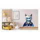 Sticker decorativ, Pisica Supererou, Gri, 70 cm, 1318STK-5