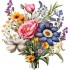 Sticker decorativ, Flori Salbatice, Multicolor, 62 cm, 1319STK-10