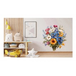 Sticker decorativ, Flori Salbatice, Alb, 67 cm, 1319STK-2