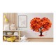 Sticker decorativ, Copac, Portocaliu, 65 cm, 1320STK-2