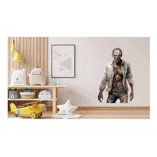 Sticker decorativ, Horror, Gri, 90 cm, 1321STK-1