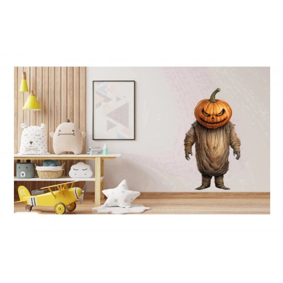 Sticker decorativ, Horror, Portocaliu, 90 cm, 1321STK-11
