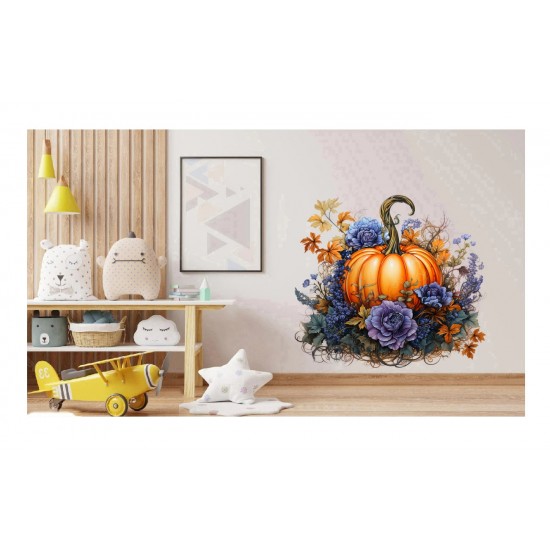 Sticker decorativ, Dovleac, Multicolor, 62 cm, 1322STK-4