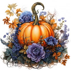 Sticker decorativ, Dovleac, Multicolor, 62 cm, 1322STK-4