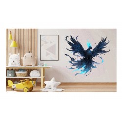 Sticker decorativ, Pasarea Phoenix, Negru, 61 cm, 1323STK Sticker decorativ, Pasarea Phoenix, Negru, 61 cm, 1323STK