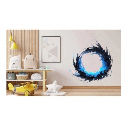 Sticker decorativ,Pasarea Phoenix-Puterea, Negru, 60 cm, 1323STK-7