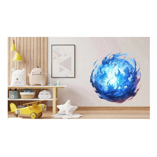 Sticker decorativ,Pasarea Phoenix-Puterea, Albastru, 61 cm, 1323STK-8 Sticker decorativ,Pasarea Phoenix-Puterea, Albastru, 61 cm, 1323STK-8