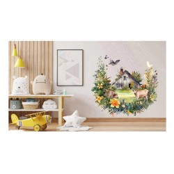 Sticker decorativ, Ferma, Verde, 63 cm, 1324STK-2