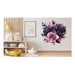 Sticker decorativ, Flori, Roz, 60 cm, 1325STK