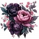 Sticker decorativ, Flori, Multicolor, 61 cm, 1325STK-6