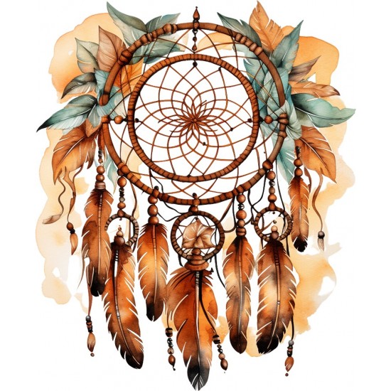 Sticker decorativ, Mandala, Maro, 73 cm, 1328STK-10