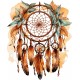 Sticker decorativ, Mandala, Maro, 73 cm, 1328STK-10